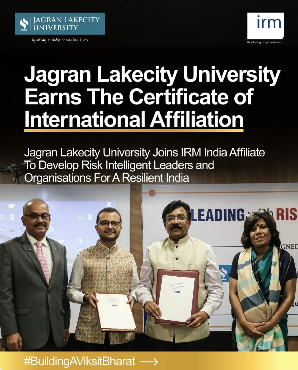 IRM International Affiliation — First in Central India